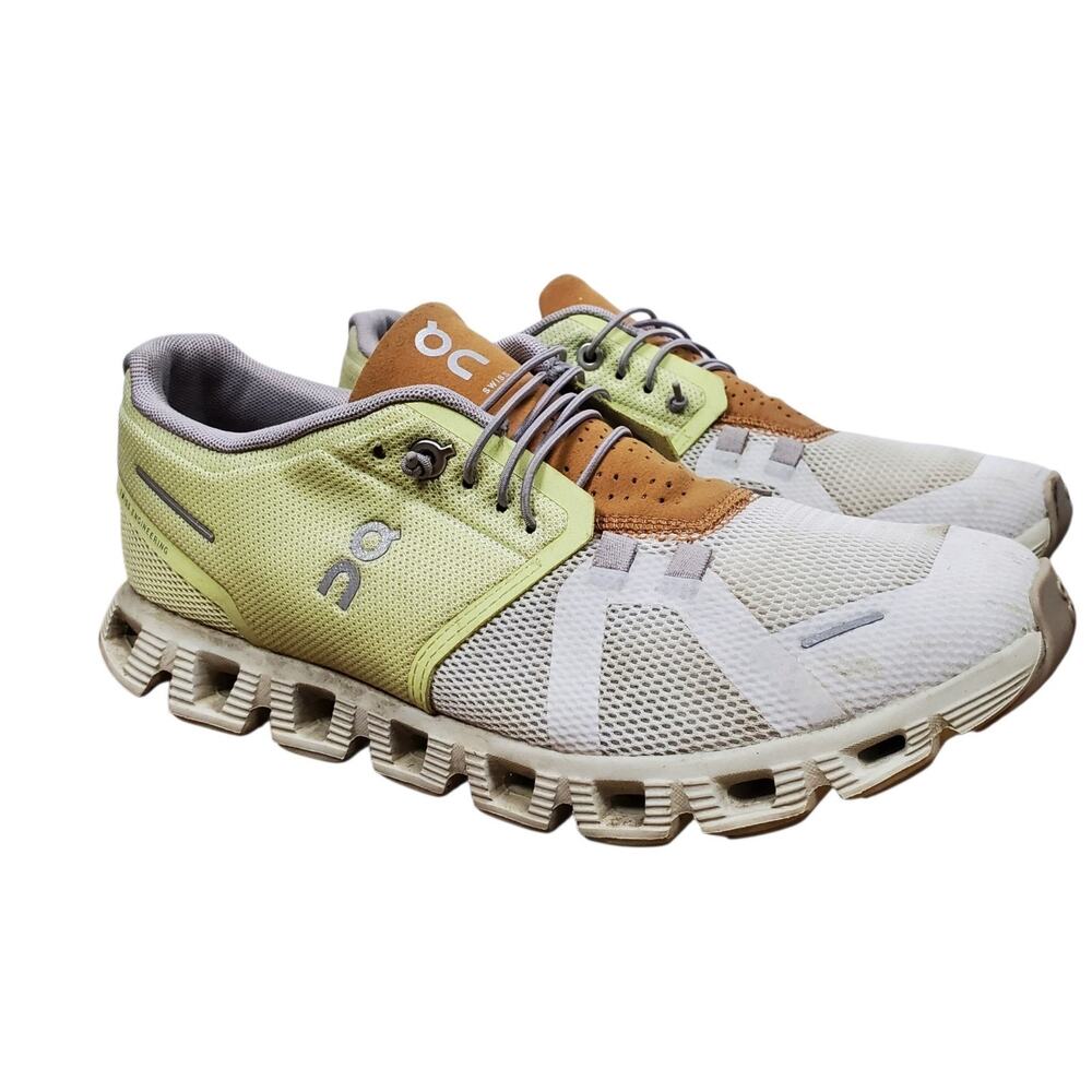 On Cloud 5 Hay/Ice Sneakers Womens US 9 EU 40.5 Mesh Shoes Running Walking Athle
